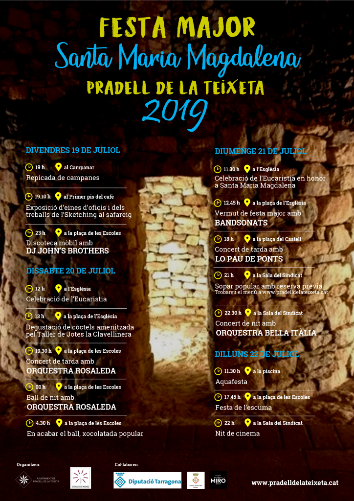 Cartell Festa Major Santa Maria Magdalena 2019