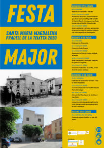 Cartell DIN A3 festa major Santa Maria Magdalena 2020