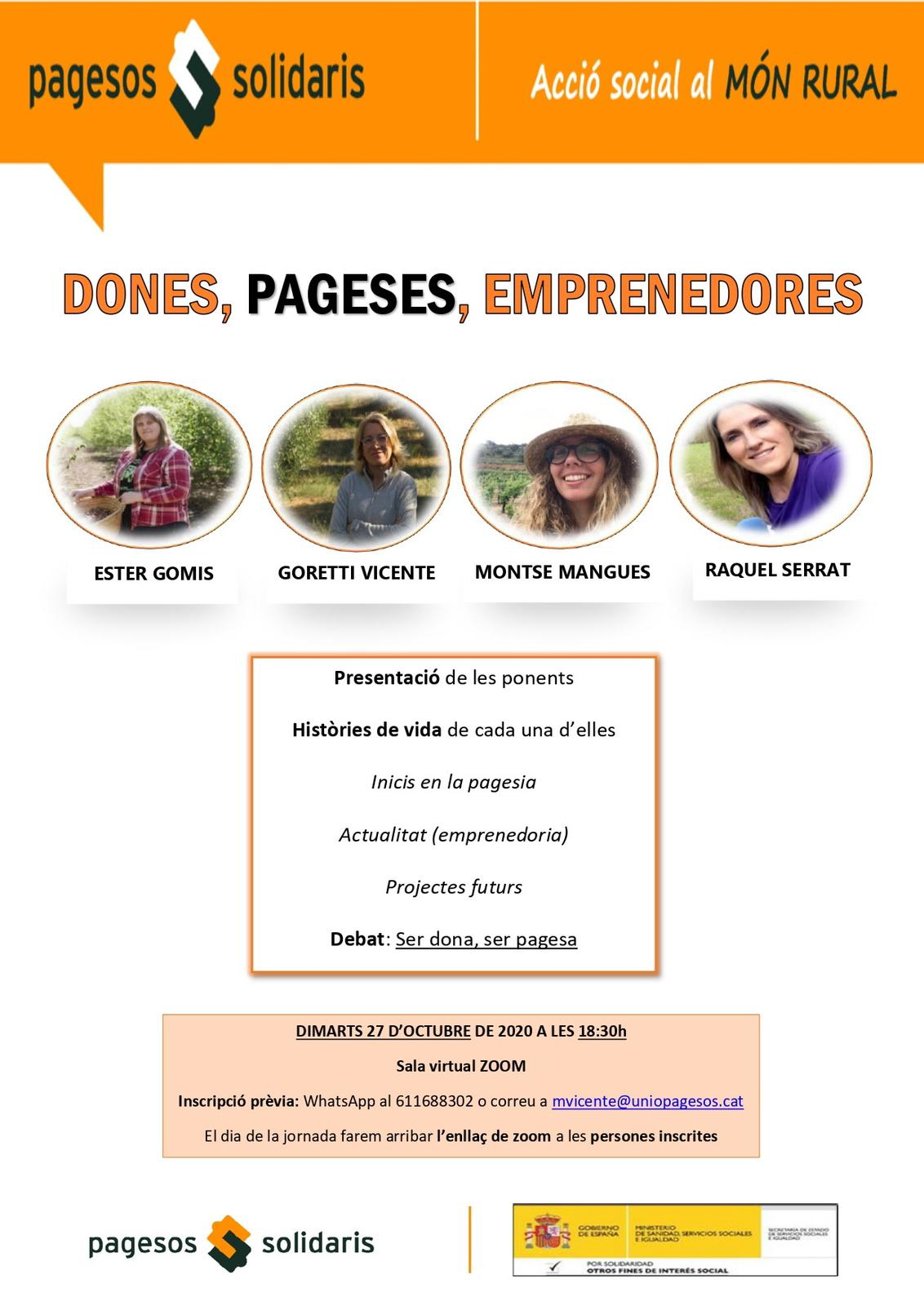 Cartell dones pageses emprenedores